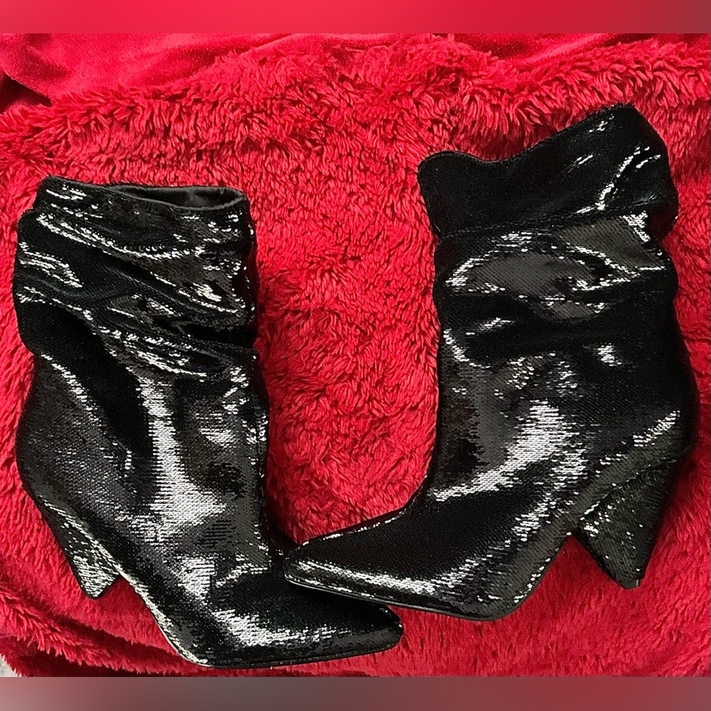 Guess Black Sequin Ankle Boots